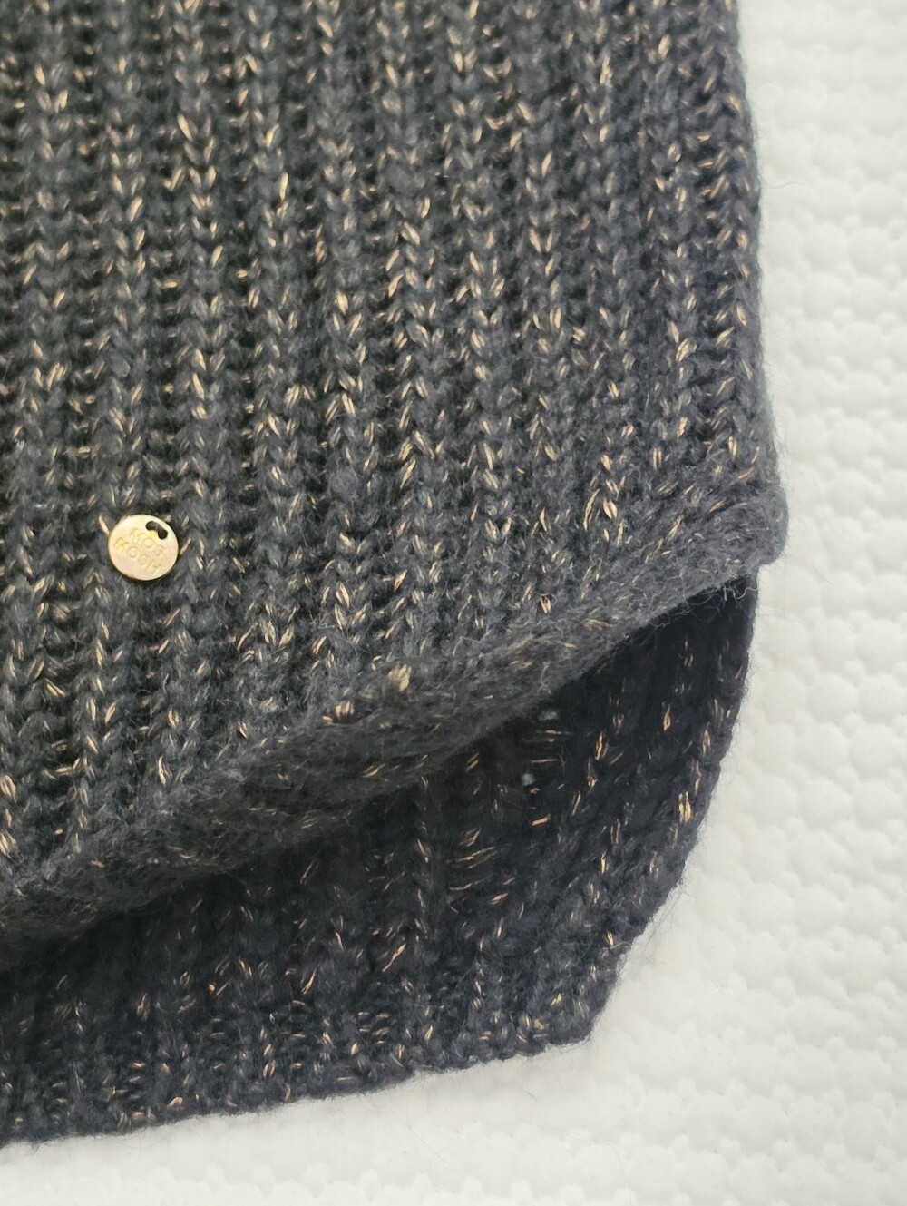 MOS MOSH Black Ribbed Button-Shoulder Sweater - Picture 10 of 10
